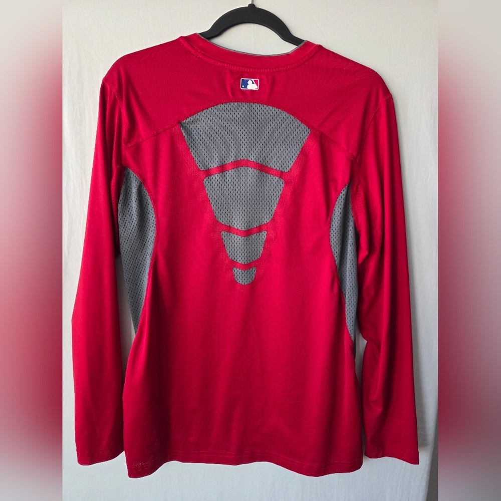 Nike Pro Combat Texas Rangers MLB Fitted Long Sleeve Red Medium Excellent - Picture 3 of 11